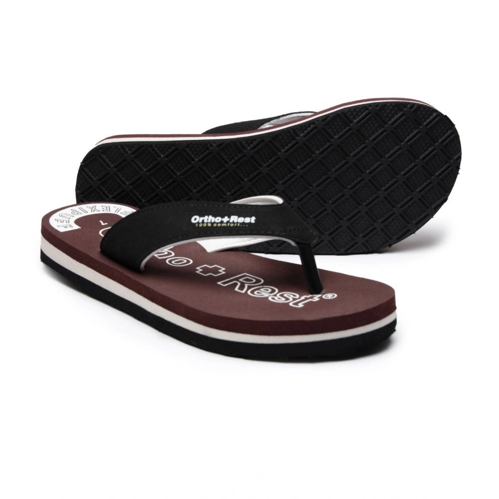 Amfyn Unisex Rubber Comfortable Orthopedic Doctor Slipper and Flip Flops (Maroon)