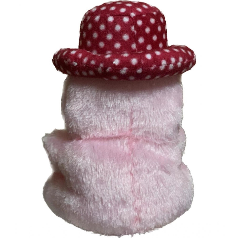 Amfyn Cap Teddy Bear with Heart (Pink)