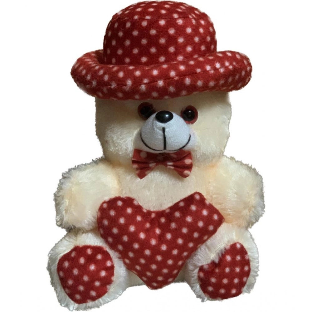 Amfyn Cap Teddy Bear with Heart (Cream)