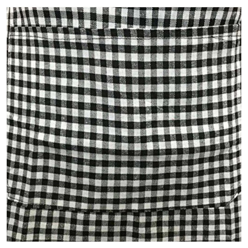 Fashion Checkered Cotton Apron Sets (Black)