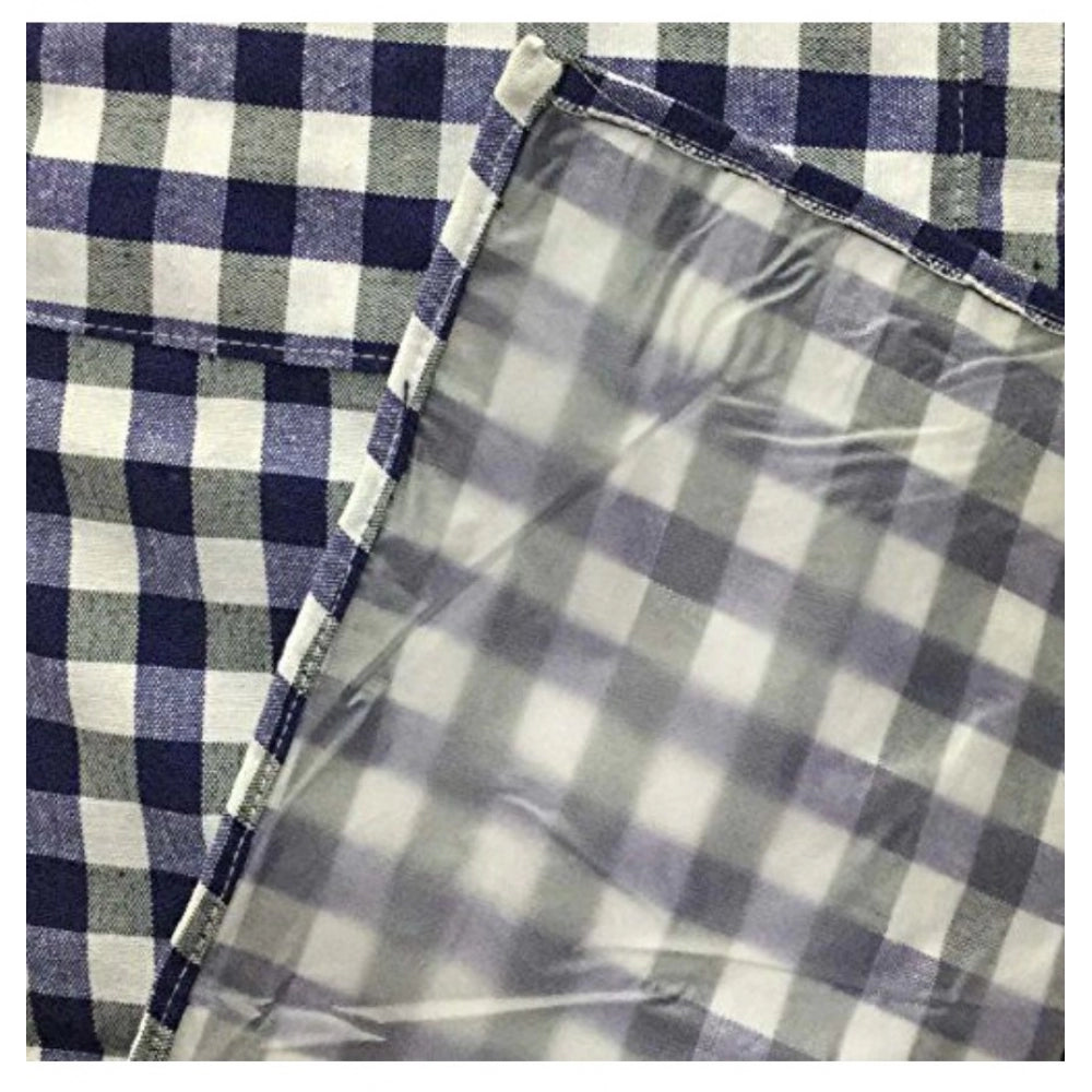 Fashion Checkered Cotton Aprons (Blue)