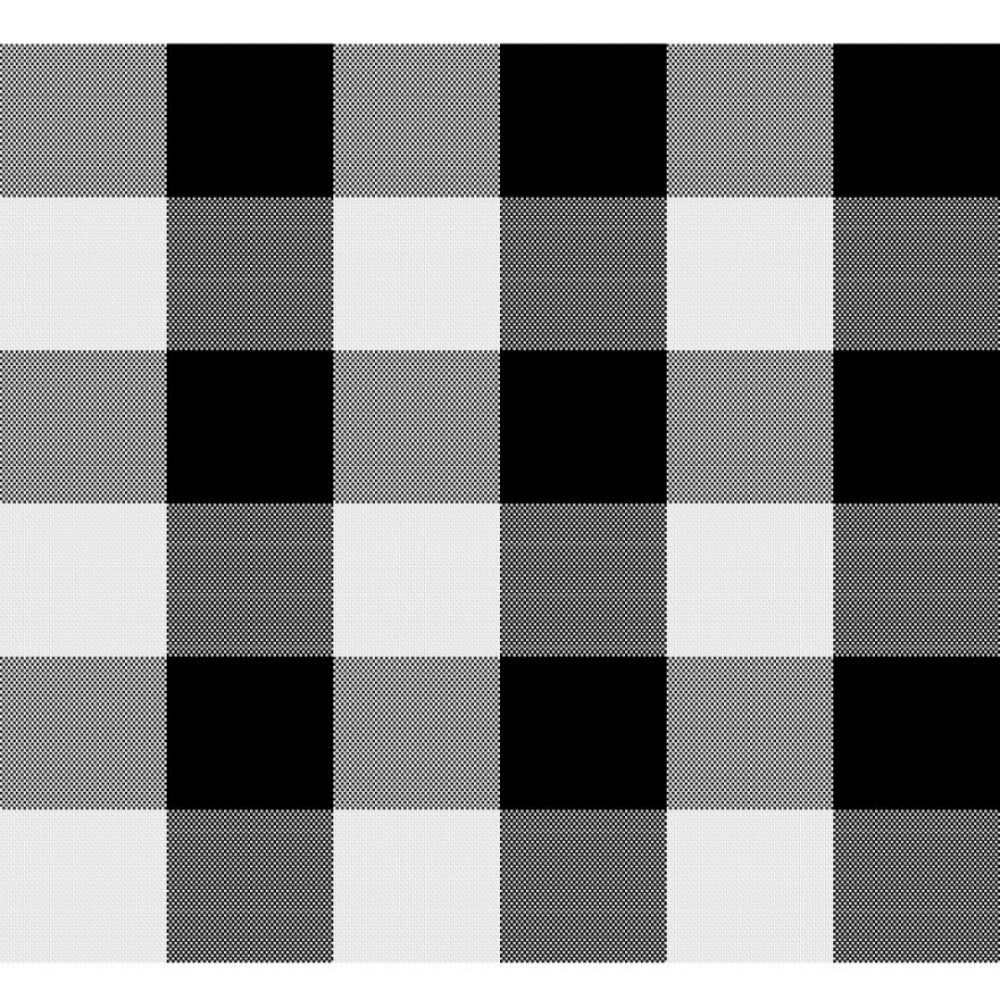 Fashion Checkered Cotton Place Mats Sets (Black)