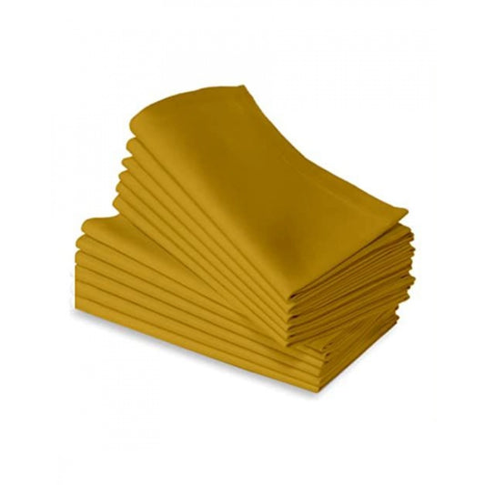 Amfyn Solid Cotton Napkins Sets (Mustard Yellow)