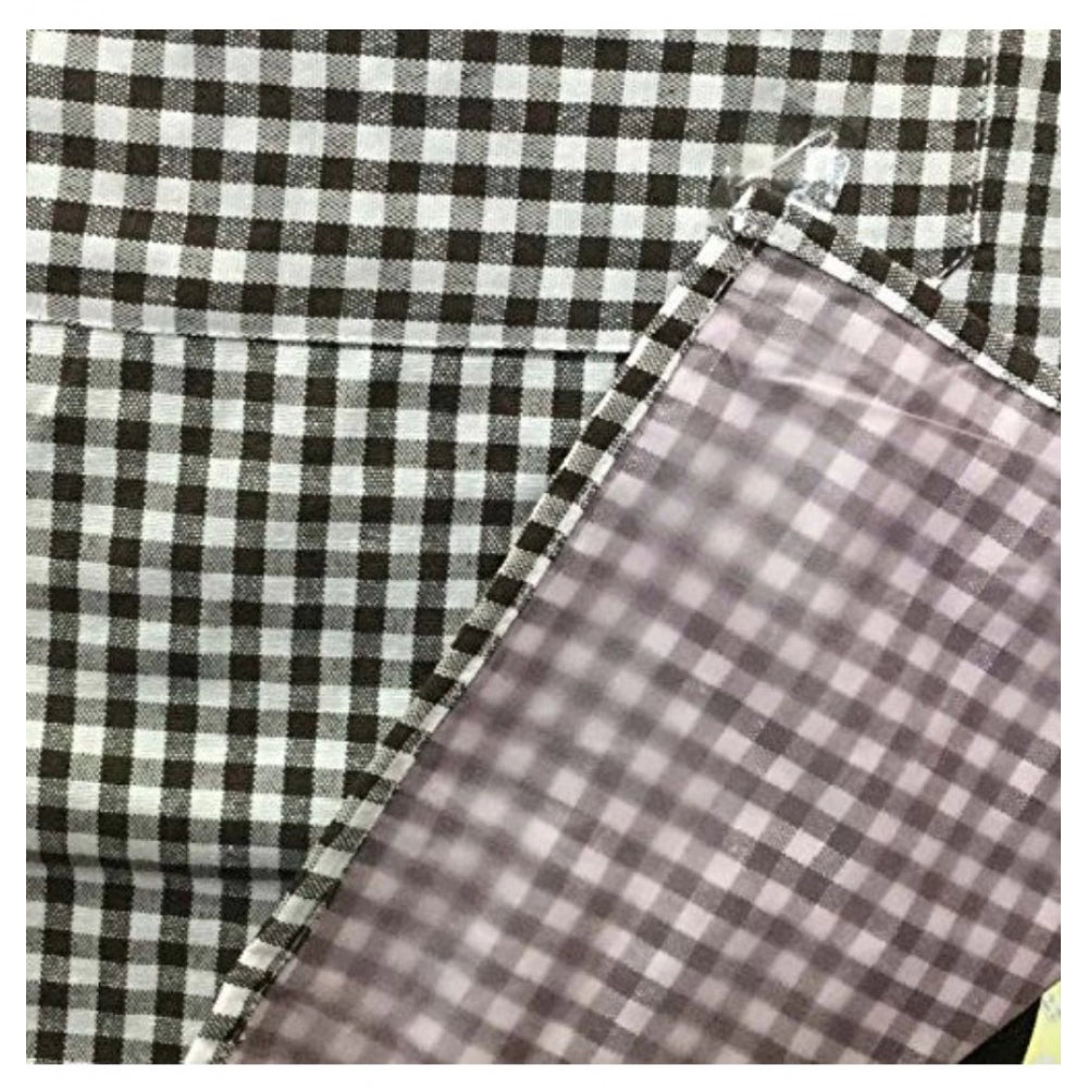 Fashion Checkered Cotton Aprons (Brown)