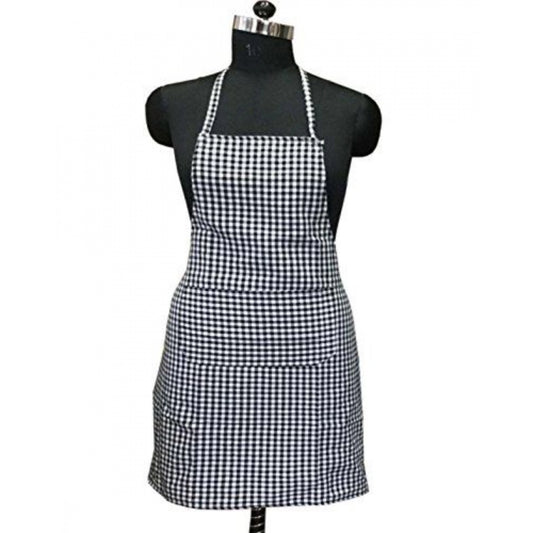 Amfyn Checked Cotton Aprons (Black)