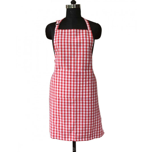 Amfyn Checked Cotton Aprons (Pink)