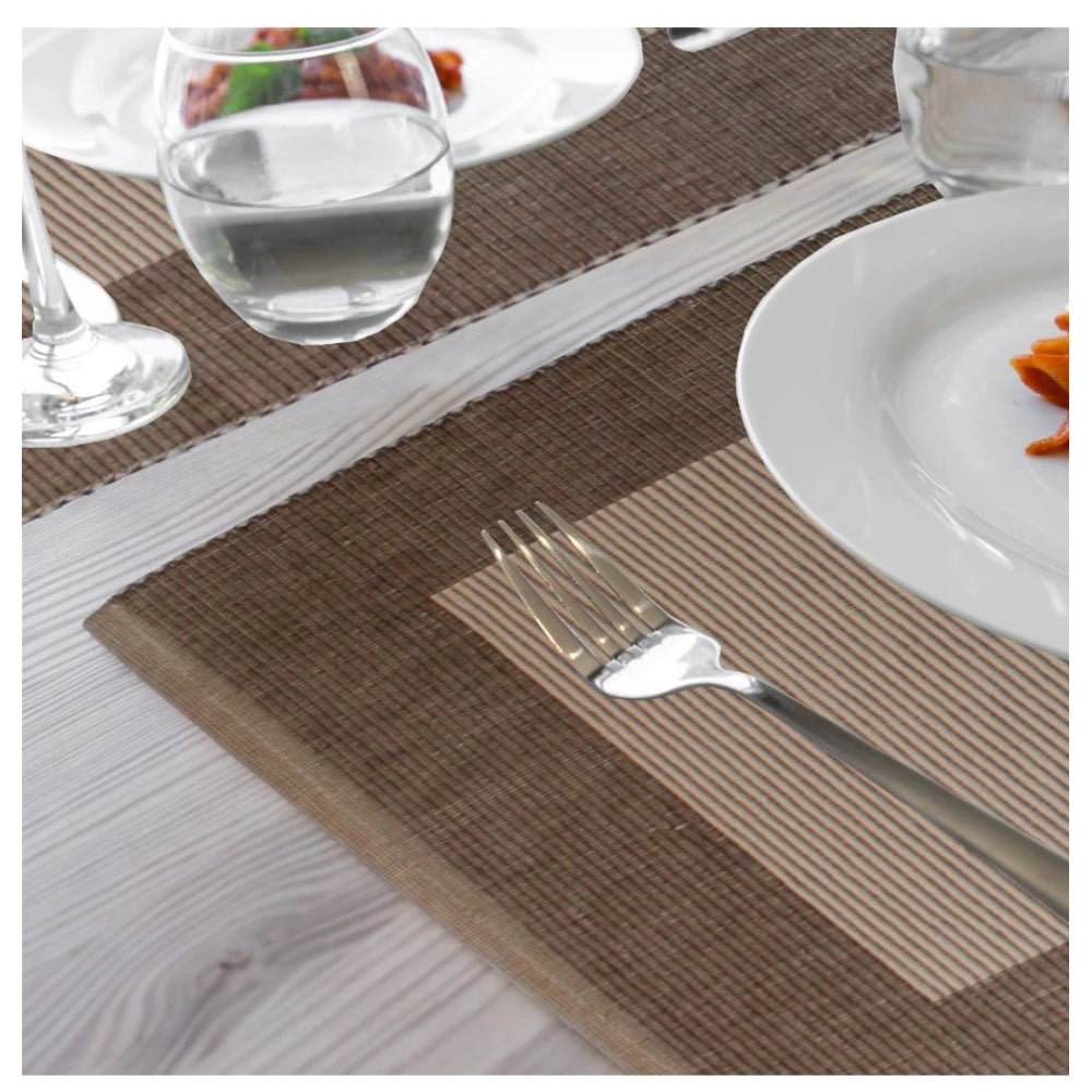 Amfyn Ribbed Cotton Place Mats Sets (Beige)