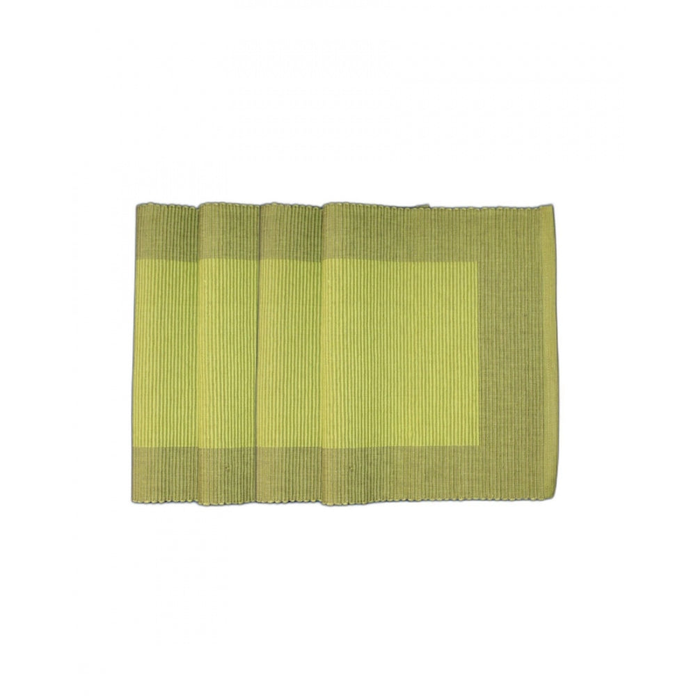 Amfyn Ribbed Cotton Place Mats Sets (Green)