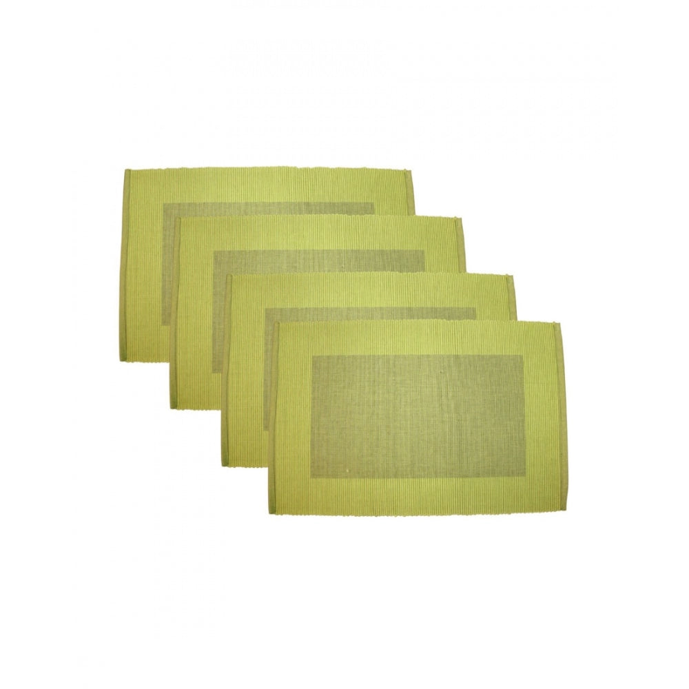 Amfyn Ribbed Cotton Place Mats Sets (Green)