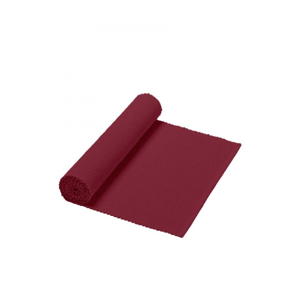 Amfyn Ribbed Cotton Place Mats Sets (Maroon)