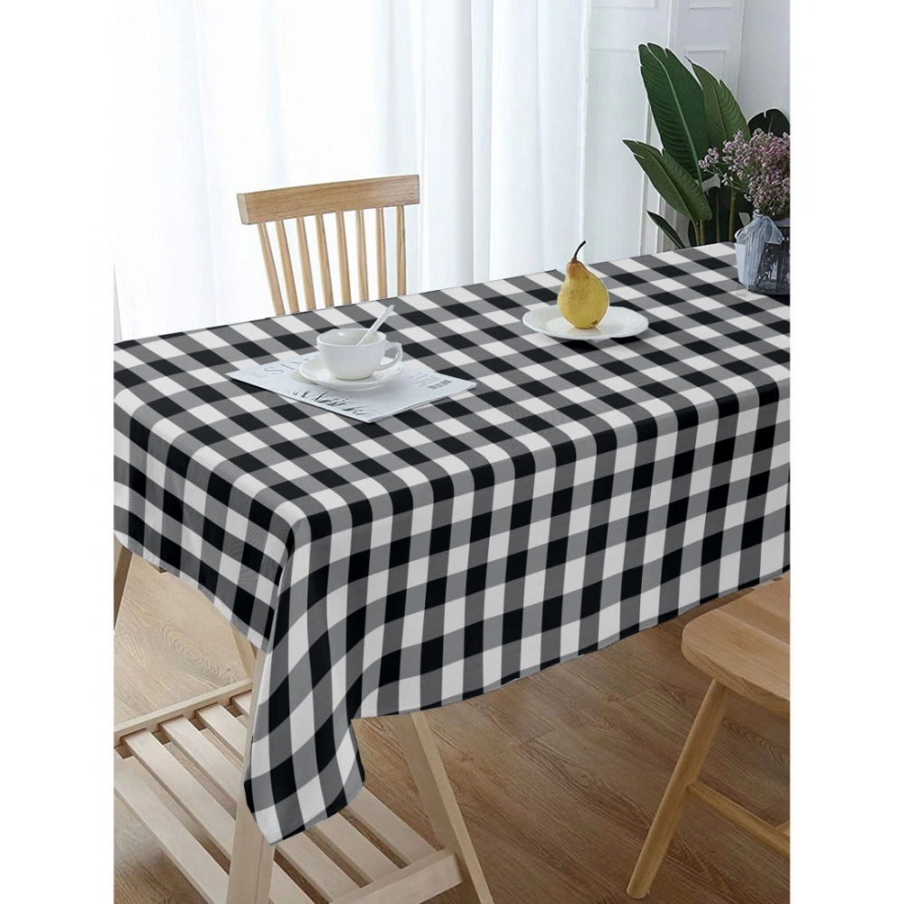 Fashion Checkered Cotton Checks Table Cloth (Black)