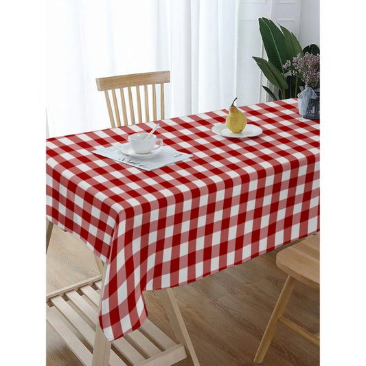 Amfyn Checked Cotton Checks Table Cloth (Red)