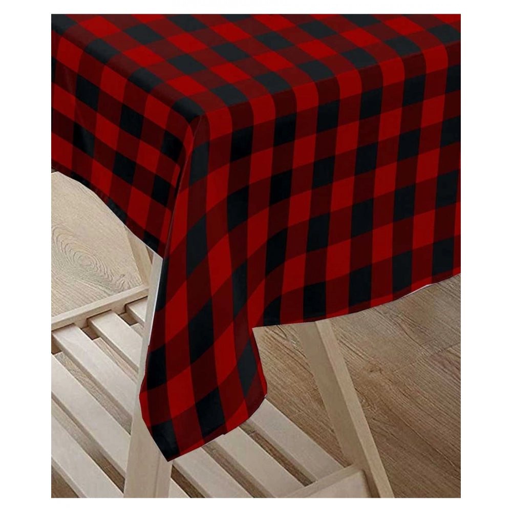 Fashion Checkered Cotton Checks Table Cloth (Red &amp; Black)