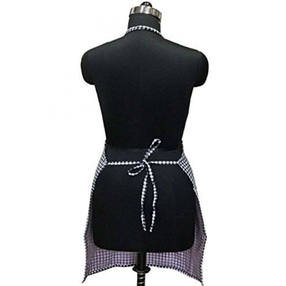 Fashion Checkered Cotton Aprons (Brown)