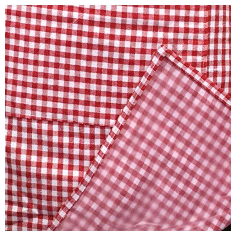 Fashion Checkered Cotton Aprons (Red)