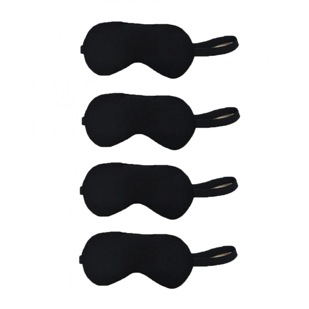 Fashion Solid Lycra Foam Eyemasks (Black)