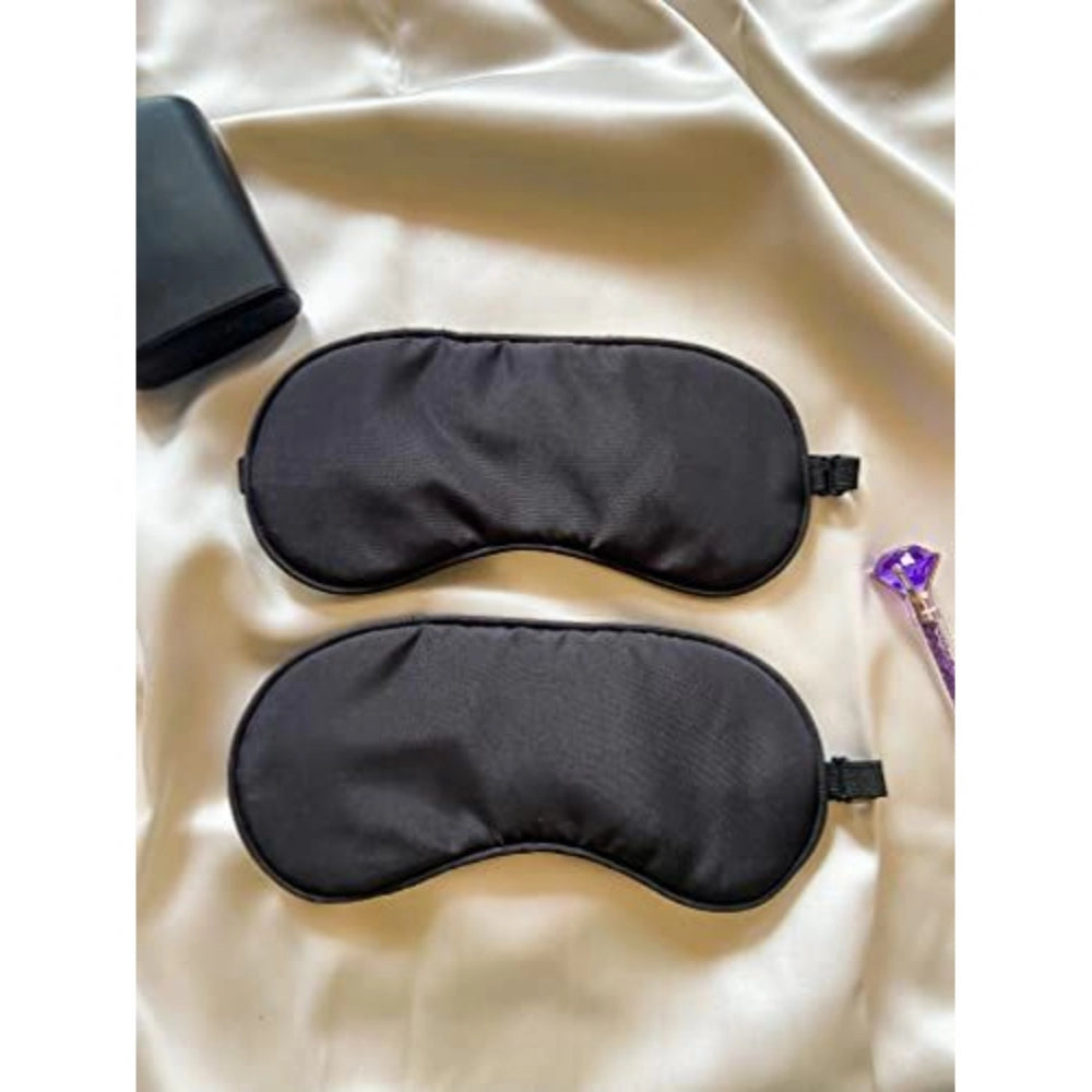 Fashion Solid Polyester Eyemasks (Black)