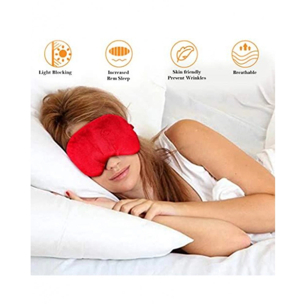 Fashion Solid Velvet Eyemasks (Black &amp; Red)