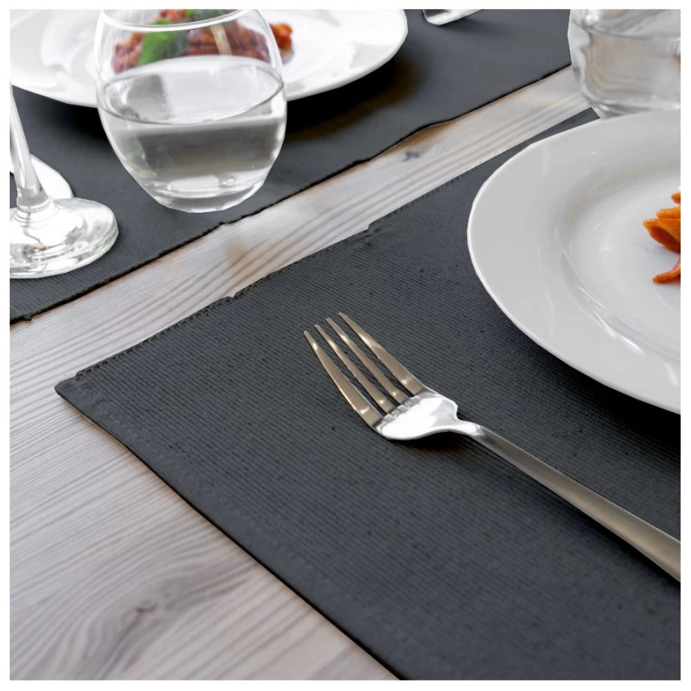 Amfyn Solid Cotton Place Mats Sets (Grey)