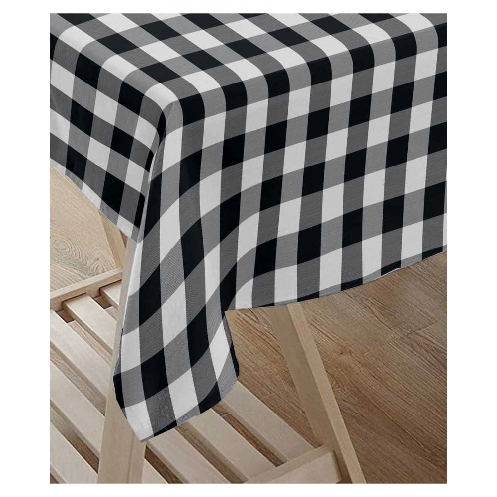 Fashion Checkered Cotton Checks Table Cloth (Black)