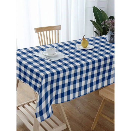 Amfyn Checked Cotton Checks Table Cloth (Blue)