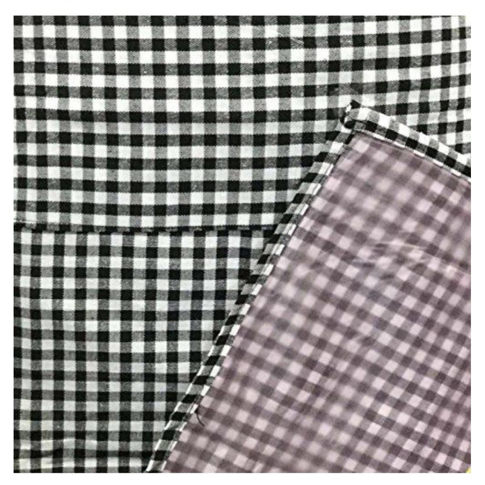 Fashion Checkered Cotton Apron Sets (Black)