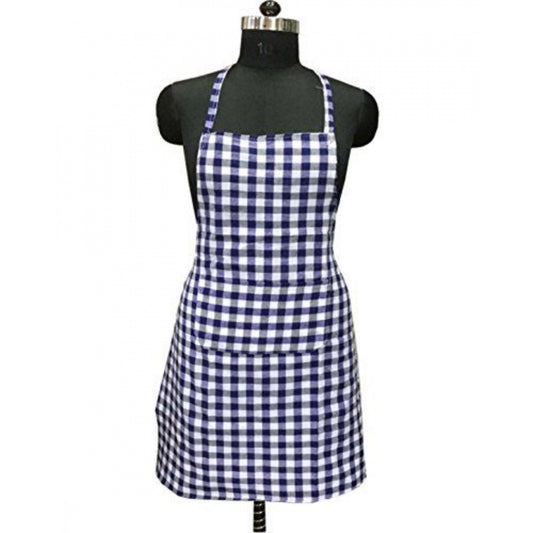 Amfyn Checked Cotton Aprons (Blue)