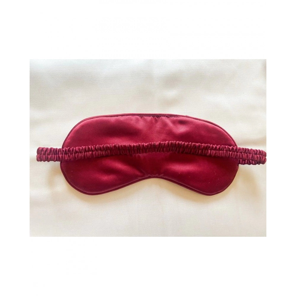 Fashion Solid Satin Silk Eyemasks (Maroon)