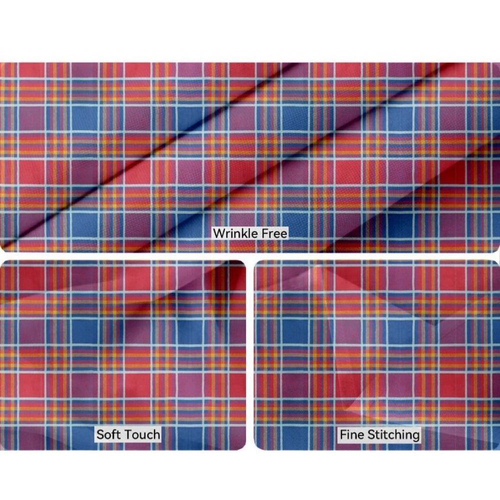 Amfyn Checked Cotton Place Mats Sets (Multicolor)