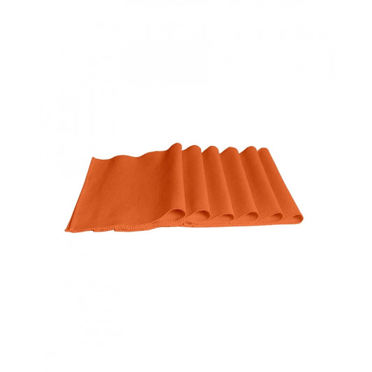 Amfyn Ribbed Cotton Place Mats Sets (Orange)