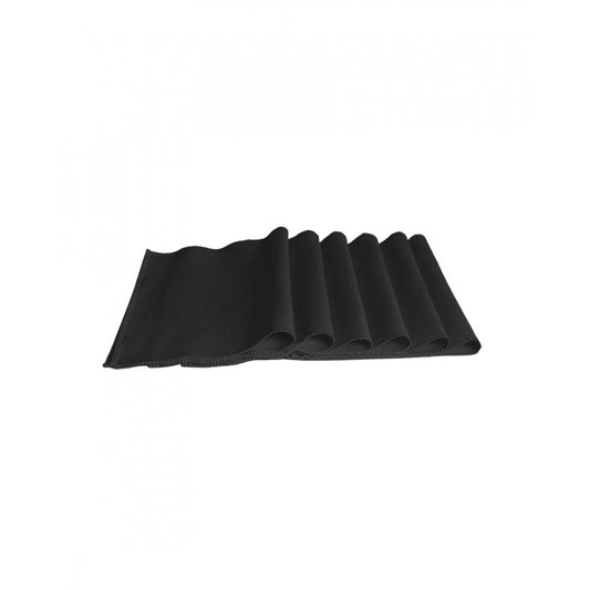 Amfyn Ribbed Cotton Place Mats Sets (Black)