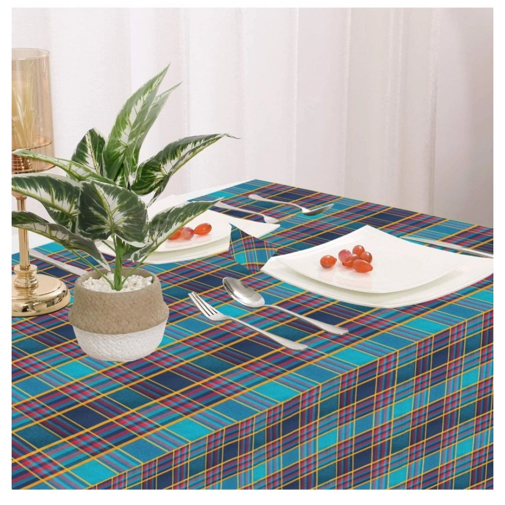 Fashion Checkered Cotton Checks Table Cloth (Multicolor)