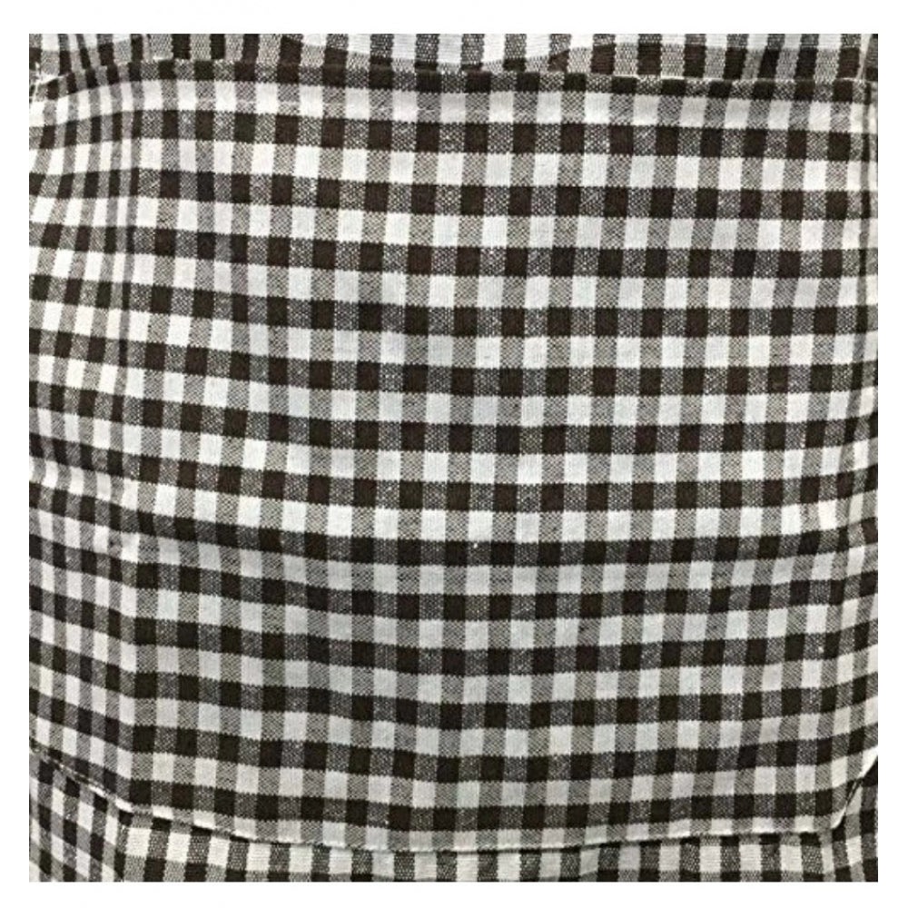 Fashion Checkered Cotton Aprons (Brown)