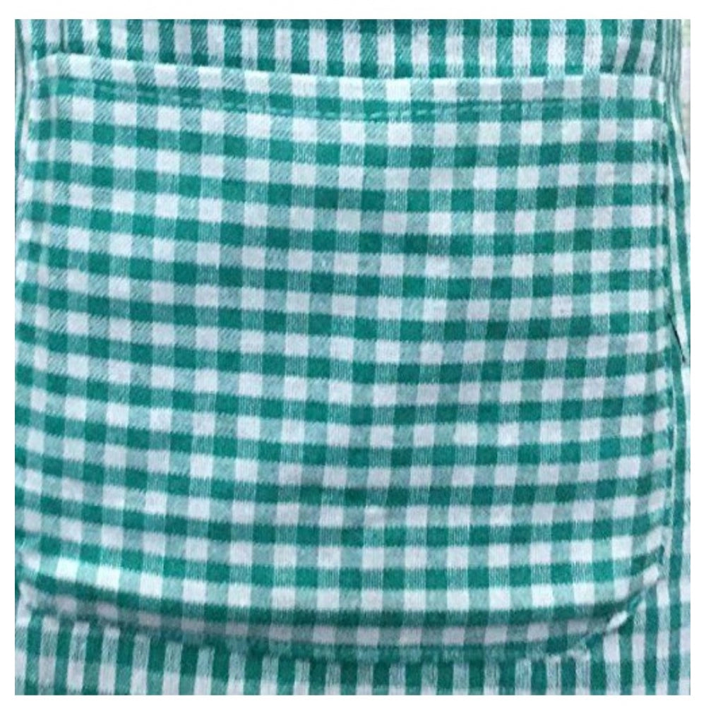 Fashion Checkered Cotton Aprons (Green)