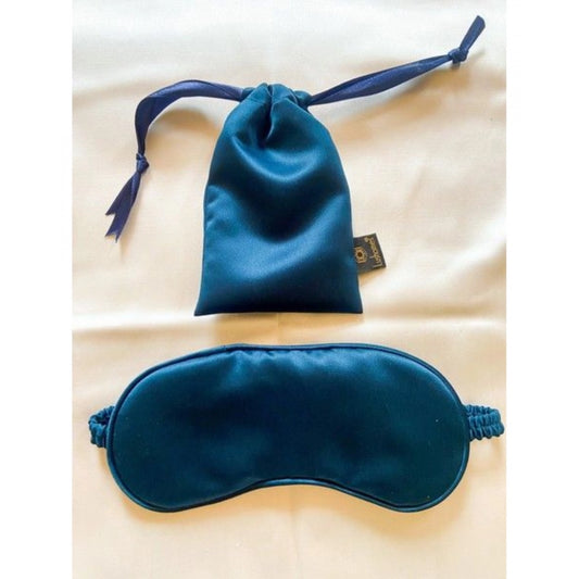 Fashion Solid Satin Silk Eyemasks (Navy Blue)