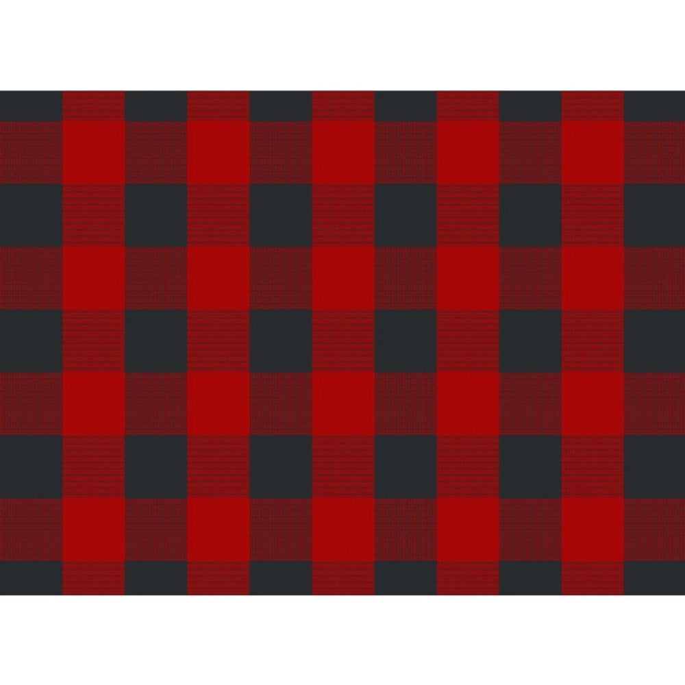 Fashion Checkered Cotton Place Mats Sets (Red &amp; Black)