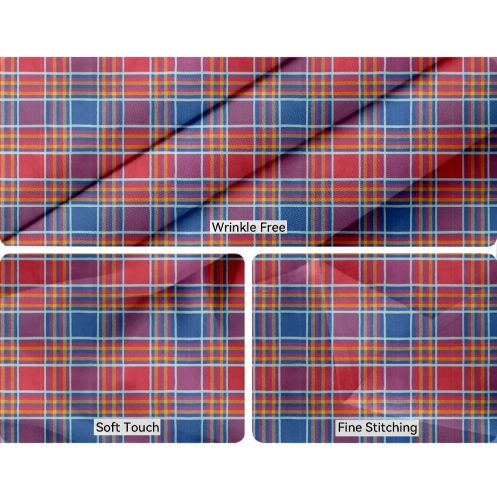 Amfyn Checked Cotton Checks Table Cloth (Multicolor)