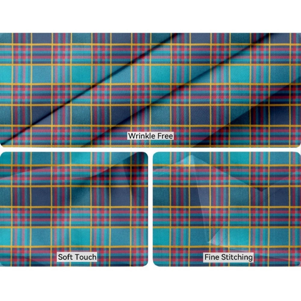 Amfyn Checked Cotton Checks Table Cloth (Multicolor)