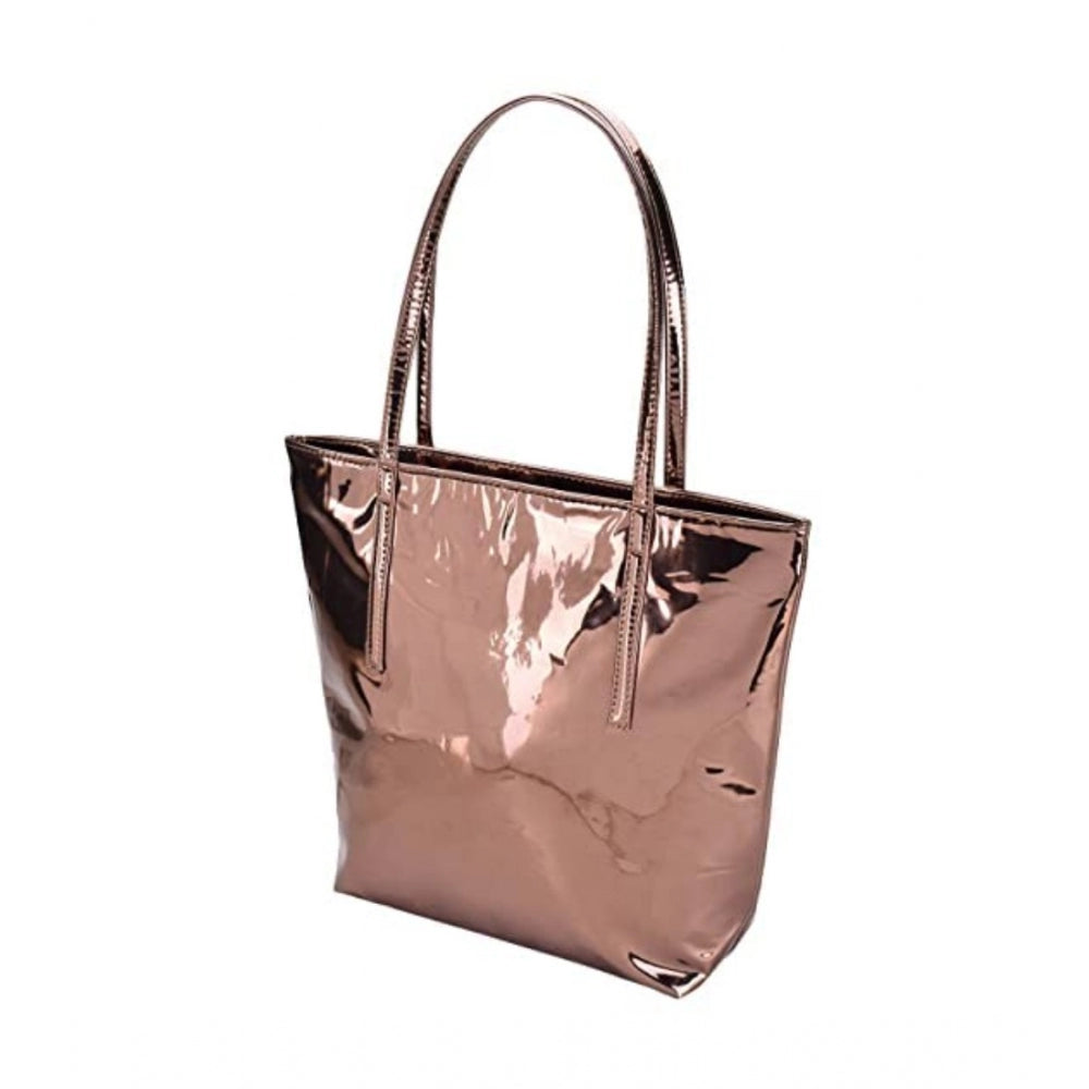 Fashion Women's Synthetic Solid Shoulder Bag (Copper)