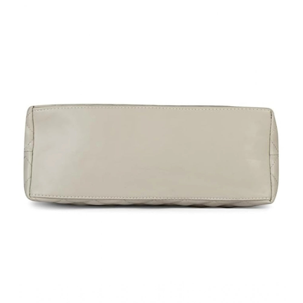 Fashion Women's Polyurethane Textured  Shoulder Bag (Grey)