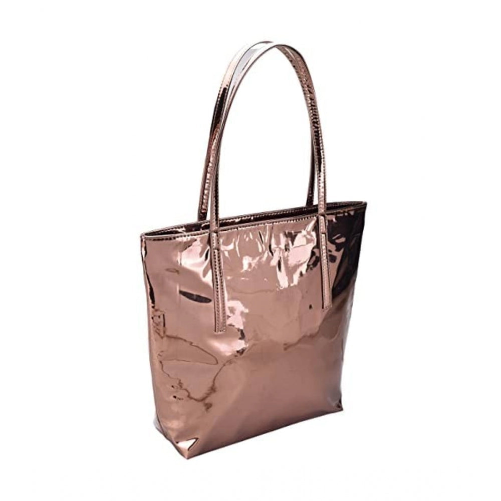 Fashion Women's Synthetic Solid Shoulder Bag (Copper)