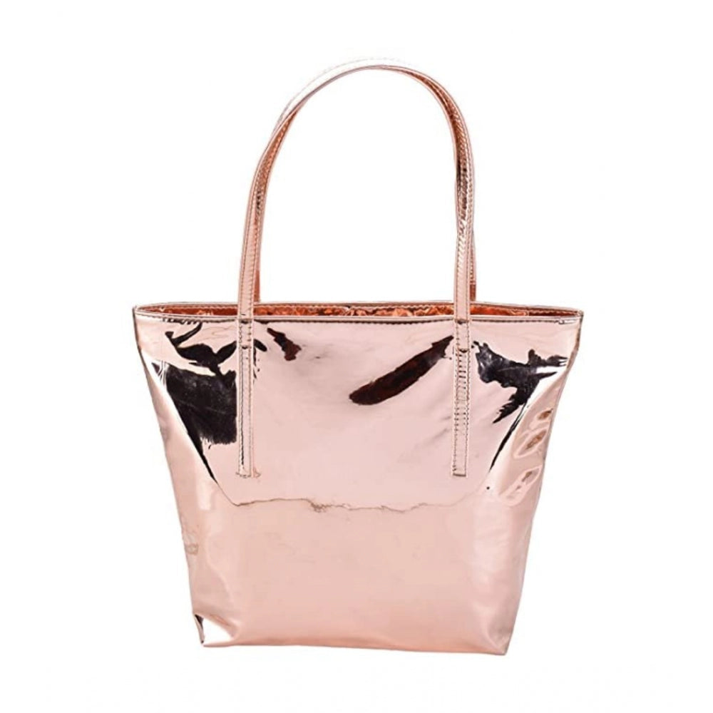 Fashion Women's Synthetic Solid Shoulder Bag (Rose Gold )