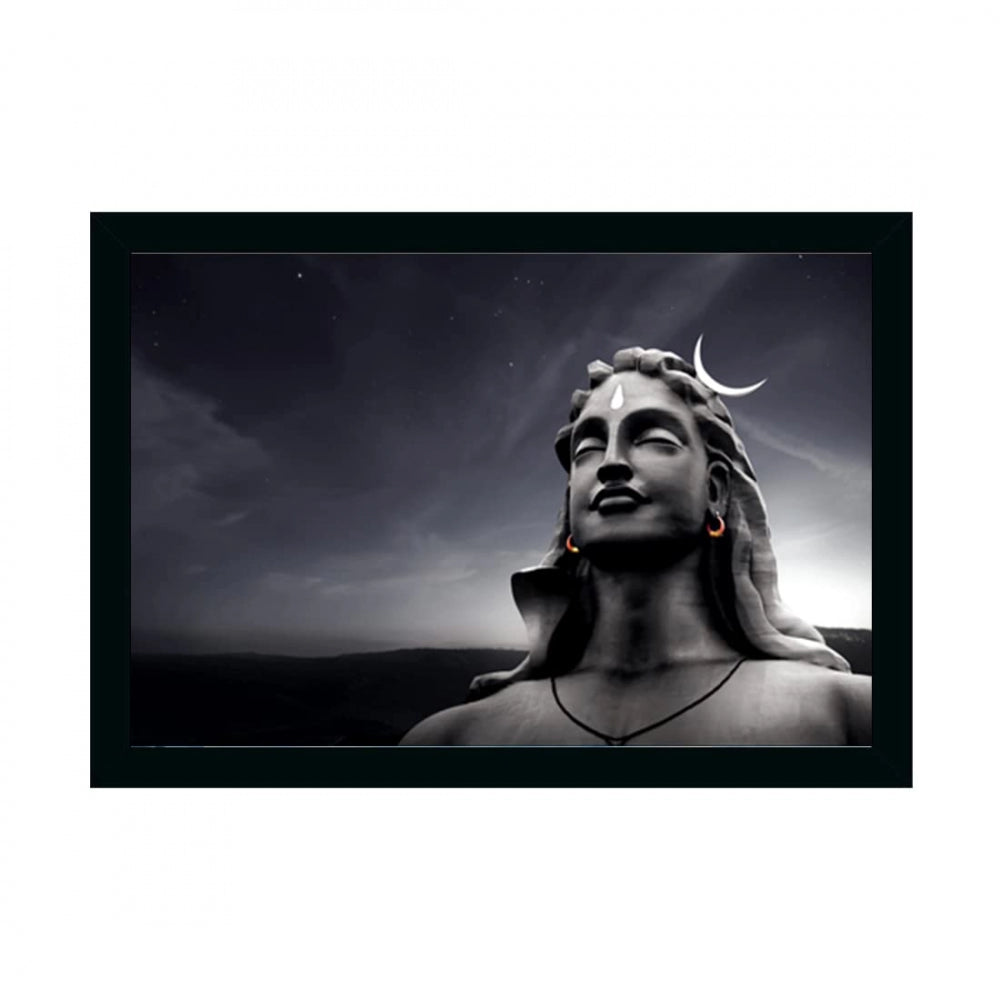 Amfyn Adiyogi Mahakal Painting with Synthetic Photo Frame (Multicolor)