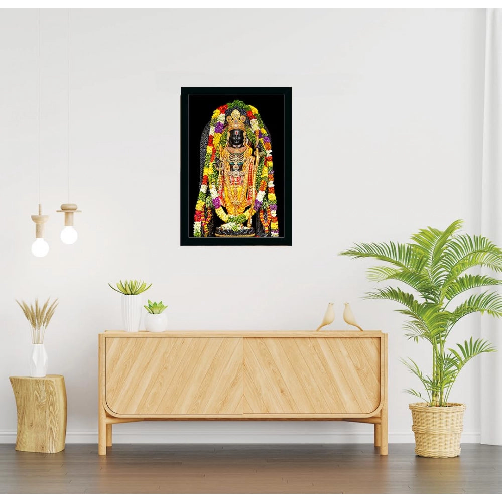 Amfyn Ayodhya ram lalla Painting with Synthetic Photo Frame (Multicolor)