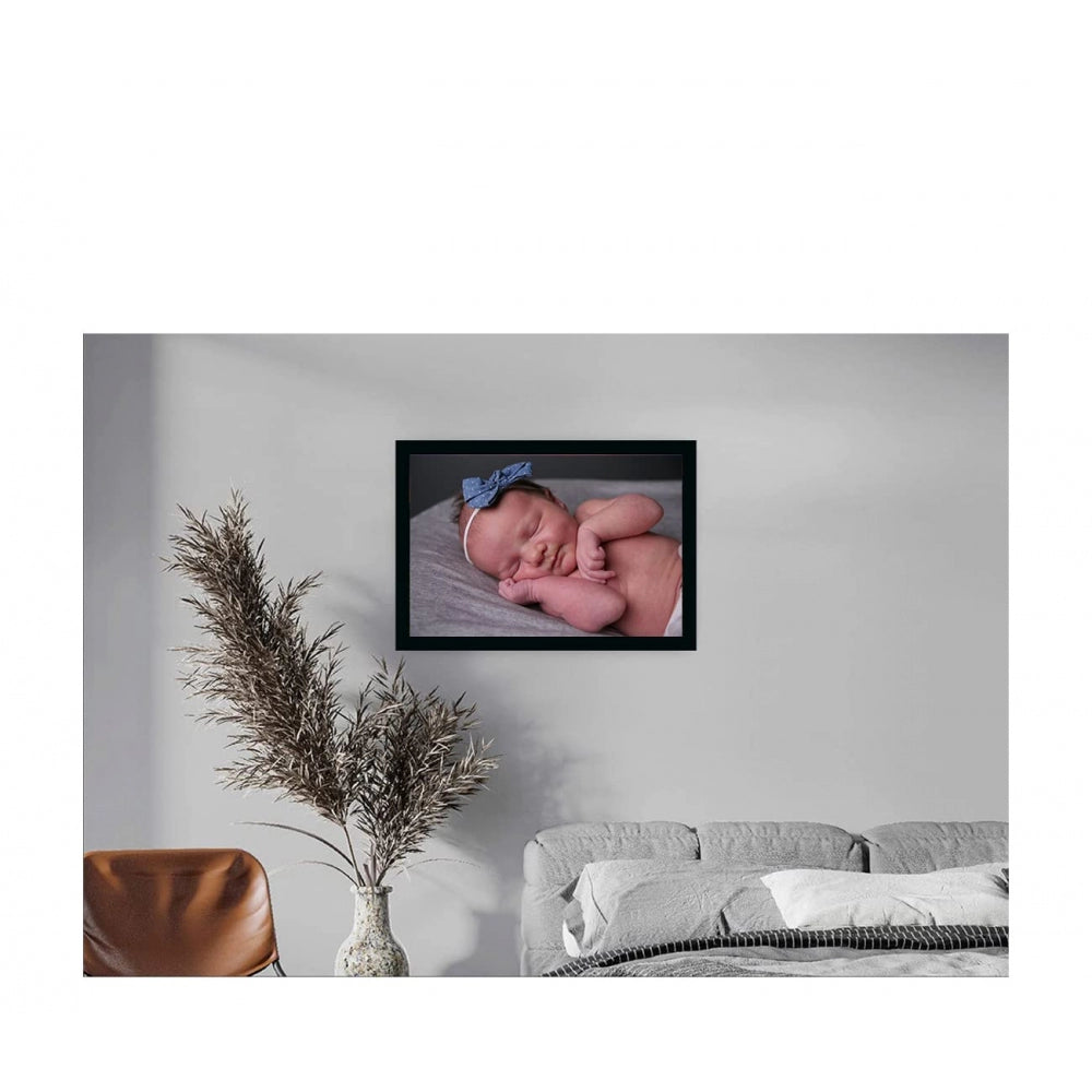 Amfyn Baby Photo Painting with Synthetic Photo Frame (Multicolor)