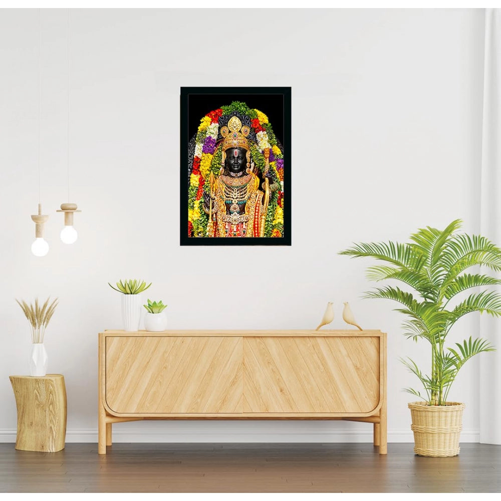 Amfyn Ayodhya ram lalla Painting with Synthetic Photo Frame (Multicolor)