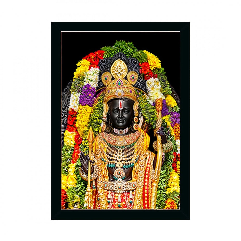 Amfyn Ayodhya ram lalla Painting with Synthetic Photo Frame (Multicolor)