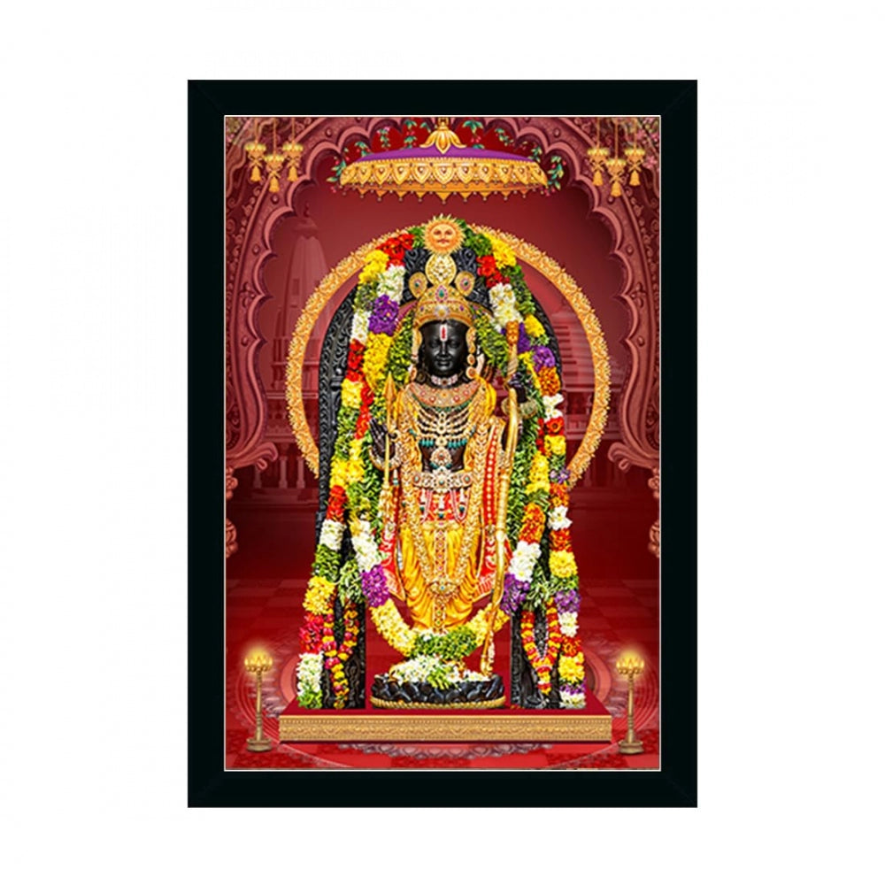 Amfyn Ayodhya ram lalla Painting with Synthetic Photo Frame (Multicolor)