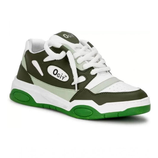 Fashion Men's Solid Synthetic Casual Shoes (Green)