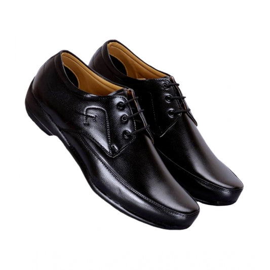 Fashion Men's Solid Synthetic Leather Formal Shoes (Black)